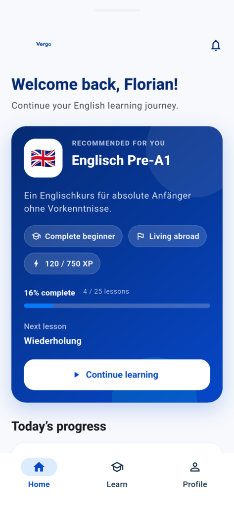 Vergo – Lektion / Übung